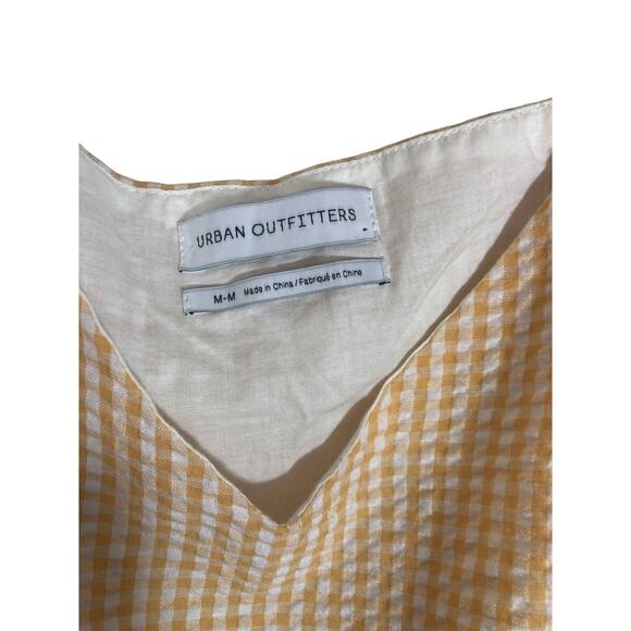 Urban Outfitters Orange Fitted Cottage Core Gingham Dress - Picture 3 of 5